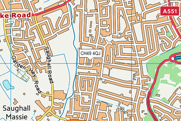 CH49 4QJ map - OS VectorMap District (Ordnance Survey)