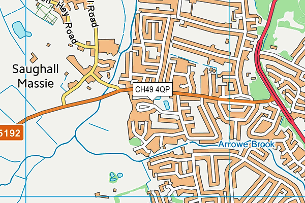 CH49 4QP map - OS VectorMap District (Ordnance Survey)