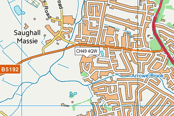 CH49 4QW map - OS VectorMap District (Ordnance Survey)