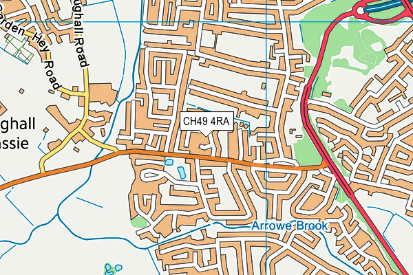 CH49 4RA map - OS VectorMap District (Ordnance Survey)