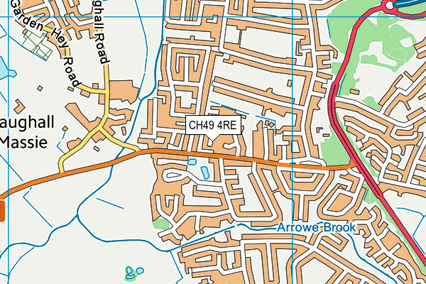 CH49 4RE map - OS VectorMap District (Ordnance Survey)