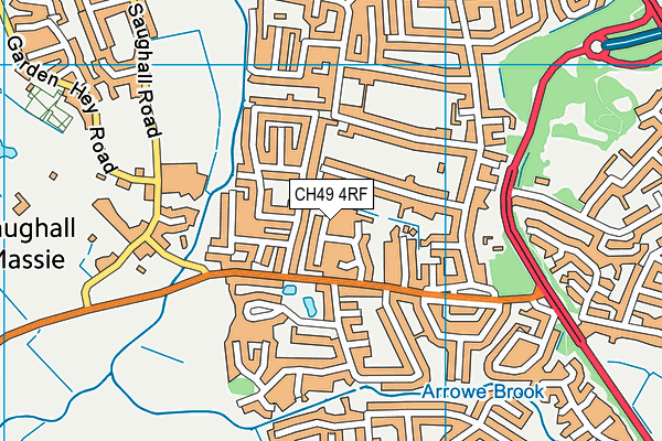 CH49 4RF map - OS VectorMap District (Ordnance Survey)