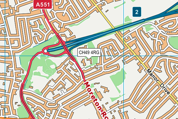 CH49 4RG map - OS VectorMap District (Ordnance Survey)