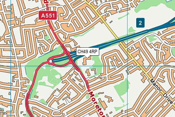 CH49 4RP map - OS VectorMap District (Ordnance Survey)