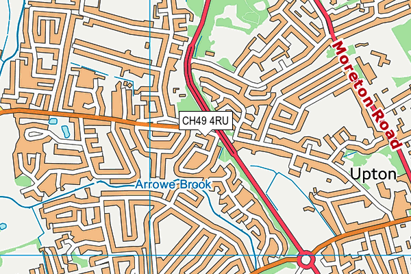 CH49 4RU map - OS VectorMap District (Ordnance Survey)