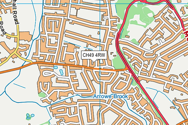 CH49 4RW map - OS VectorMap District (Ordnance Survey)