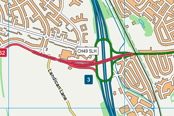 CH49 5LH map - OS VectorMap District (Ordnance Survey)