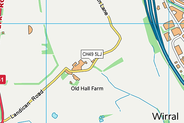 CH49 5LJ map - OS VectorMap District (Ordnance Survey)