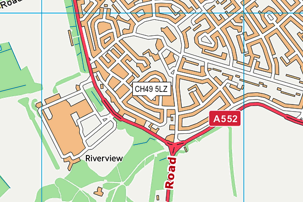 CH49 5LZ map - OS VectorMap District (Ordnance Survey)