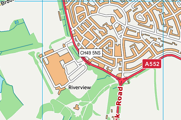 CH49 5NS map - OS VectorMap District (Ordnance Survey)