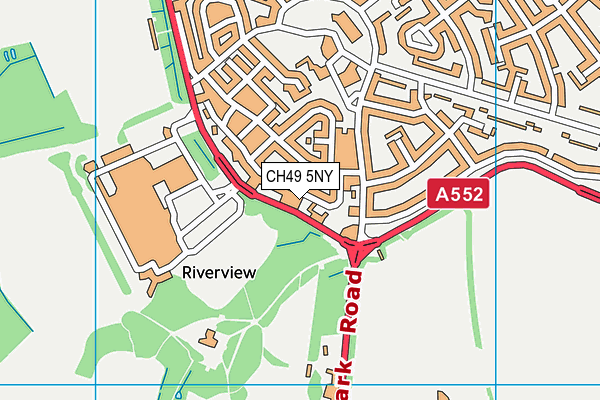 CH49 5NY map - OS VectorMap District (Ordnance Survey)