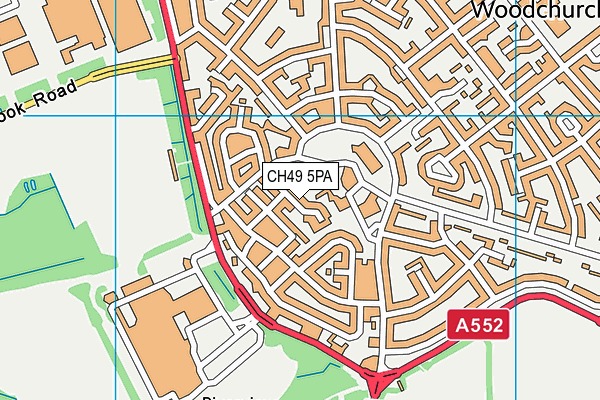 CH49 5PA map - OS VectorMap District (Ordnance Survey)