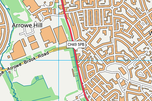 CH49 5PB map - OS VectorMap District (Ordnance Survey)