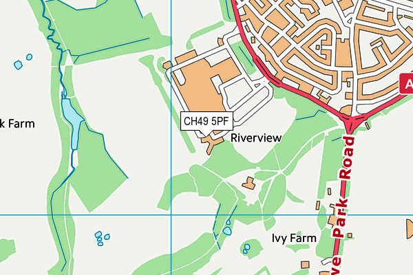 CH49 5PF map - OS VectorMap District (Ordnance Survey)