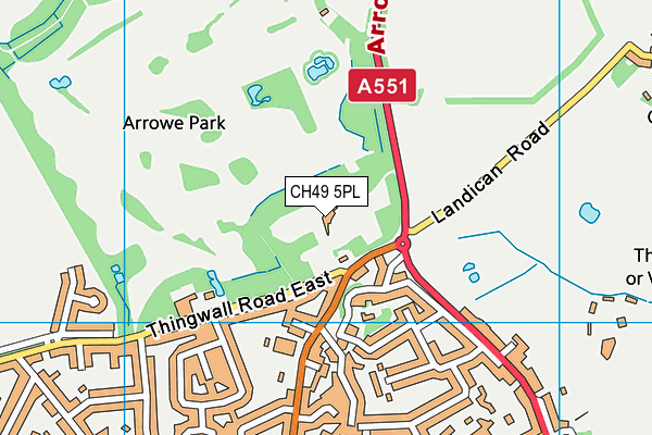 CH49 5PL map - OS VectorMap District (Ordnance Survey)