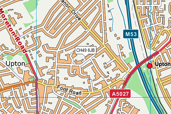 CH49 6JB map - OS VectorMap District (Ordnance Survey)