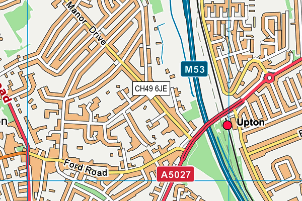 CH49 6JE map - OS VectorMap District (Ordnance Survey)