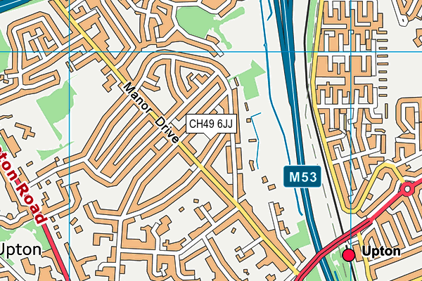 CH49 6JJ map - OS VectorMap District (Ordnance Survey)