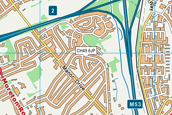 CH49 6JP map - OS VectorMap District (Ordnance Survey)