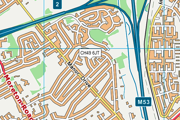 CH49 6JT map - OS VectorMap District (Ordnance Survey)