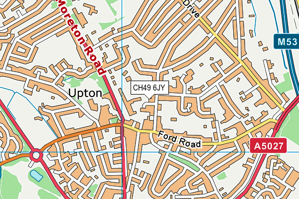 CH49 6JY map - OS VectorMap District (Ordnance Survey)