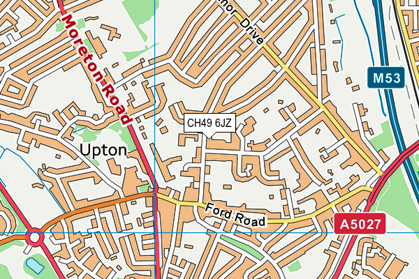 CH49 6JZ map - OS VectorMap District (Ordnance Survey)