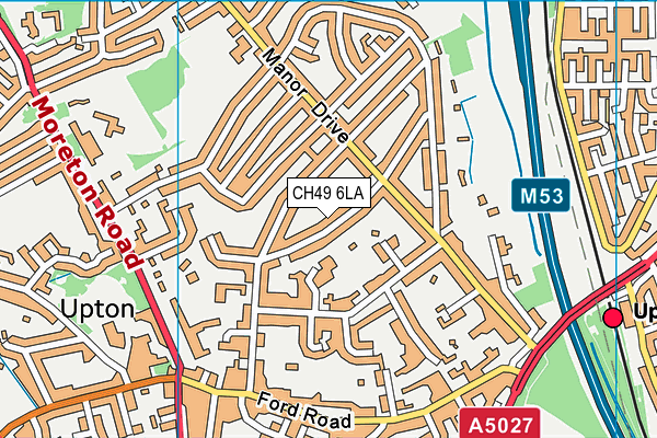 CH49 6LA map - OS VectorMap District (Ordnance Survey)