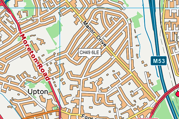 CH49 6LE map - OS VectorMap District (Ordnance Survey)