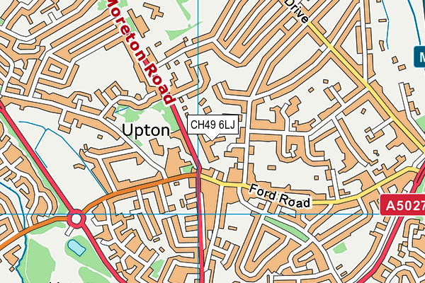 Upton Hall School FCJ map (CH49 6LJ) - OS VectorMap District (Ordnance Survey)
