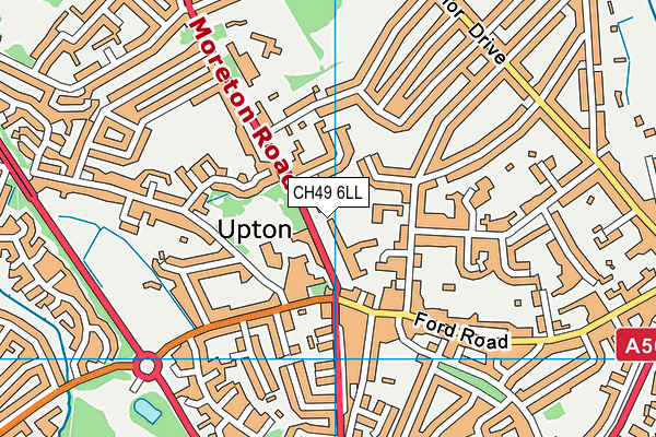St Joseph's Catholic Primary School Upton map (CH49 6LL) - OS VectorMap District (Ordnance Survey)