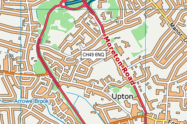 Warwick Park map (CH49 6NQ) - OS VectorMap District (Ordnance Survey)