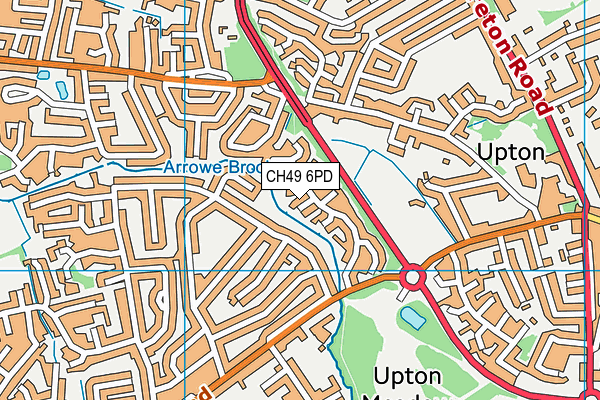 CH49 6PD map - OS VectorMap District (Ordnance Survey)