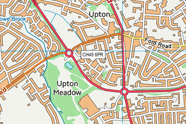 CH49 6PR map - OS VectorMap District (Ordnance Survey)