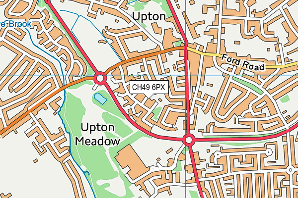 CH49 6PX map - OS VectorMap District (Ordnance Survey)