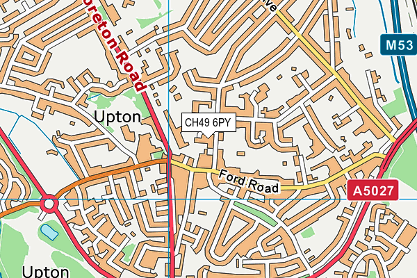 CH49 6PY map - OS VectorMap District (Ordnance Survey)