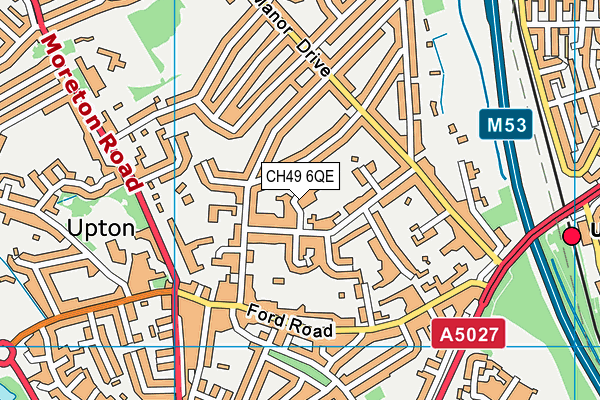 CH49 6QE map - OS VectorMap District (Ordnance Survey)