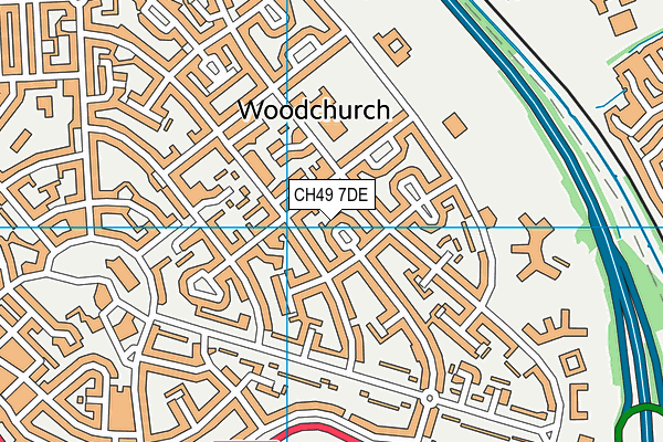 CH49 7DE map - OS VectorMap District (Ordnance Survey)