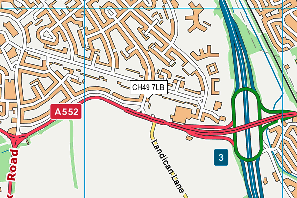 CH49 7LB map - OS VectorMap District (Ordnance Survey)