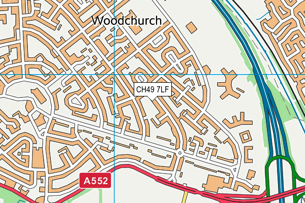 CH49 7LF map - OS VectorMap District (Ordnance Survey)