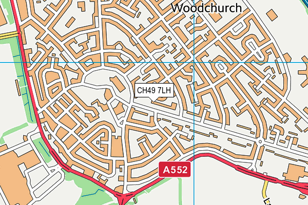 CH49 7LH map - OS VectorMap District (Ordnance Survey)