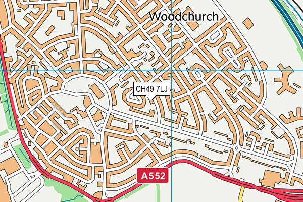 CH49 7LJ map - OS VectorMap District (Ordnance Survey)