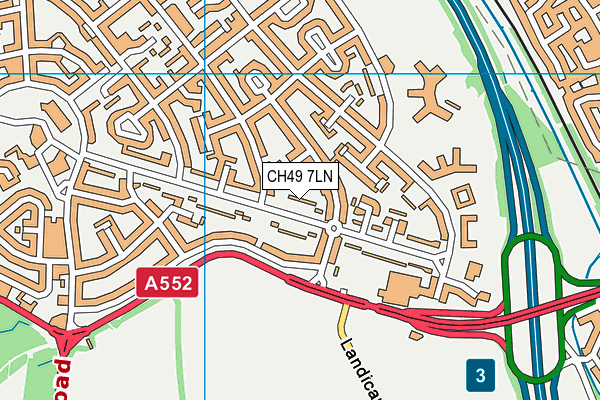 CH49 7LN map - OS VectorMap District (Ordnance Survey)