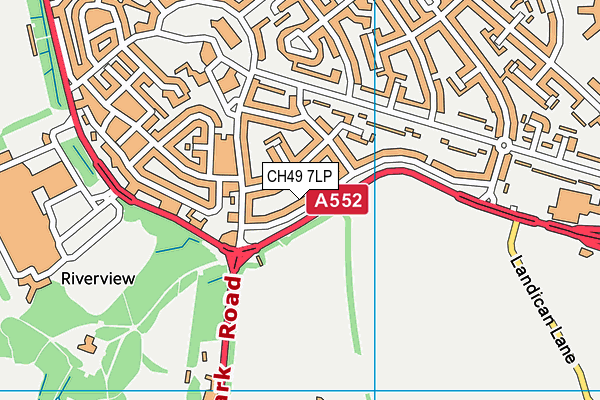 CH49 7LP map - OS VectorMap District (Ordnance Survey)