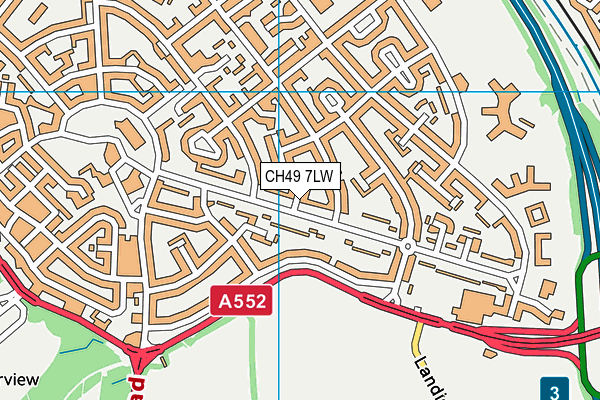 CH49 7LW map - OS VectorMap District (Ordnance Survey)