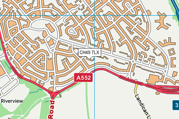 CH49 7LX map - OS VectorMap District (Ordnance Survey)