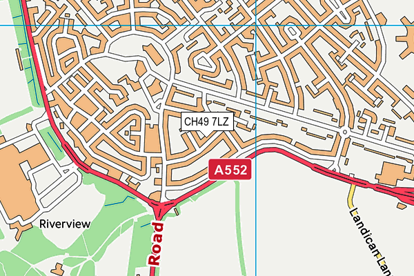 CH49 7LZ map - OS VectorMap District (Ordnance Survey)