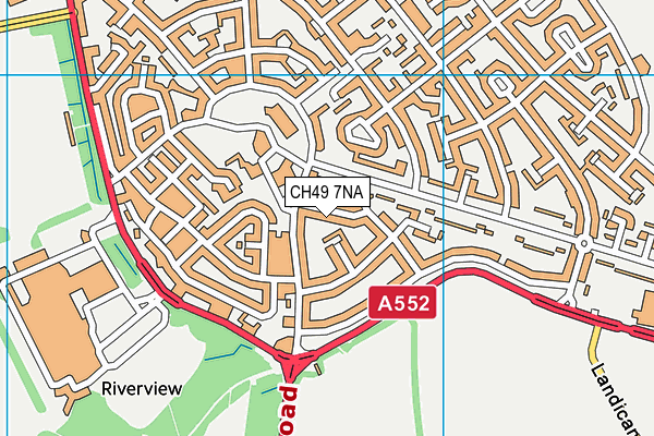 CH49 7NA map - OS VectorMap District (Ordnance Survey)