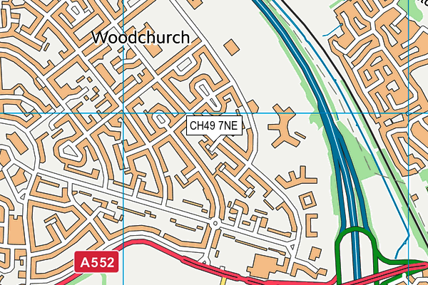 CH49 7NE map - OS VectorMap District (Ordnance Survey)