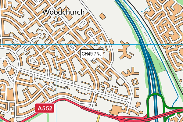 CH49 7NJ map - OS VectorMap District (Ordnance Survey)