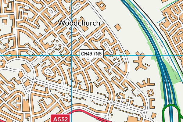 CH49 7NS map - OS VectorMap District (Ordnance Survey)